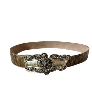 Rare Stunning Vintage 80s Gold Western Glam Boho Belt - Made in the USA